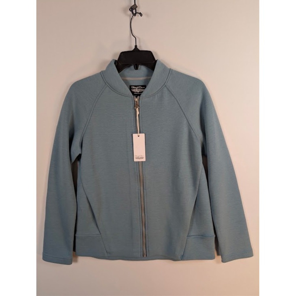 NEW Straight Down Golf Jacket Womens XS Sage Green Full Zip Mid-Weight Pockets